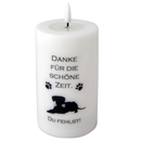 Hunde Trauerkerze Echtwachs-LED-Kerze  Danke fr die...