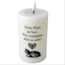 Katzen Trauerkerze Echtwachs-LED-Kerze - Dein Platz ist...